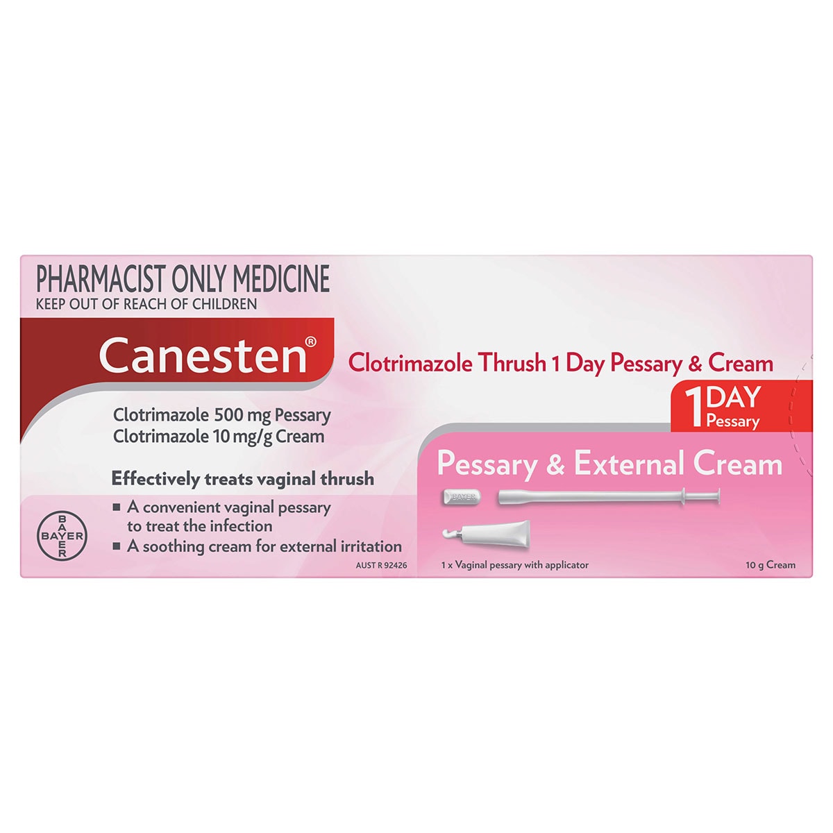 Canesten 1 Day Thrush Treatment Pessary & Cream