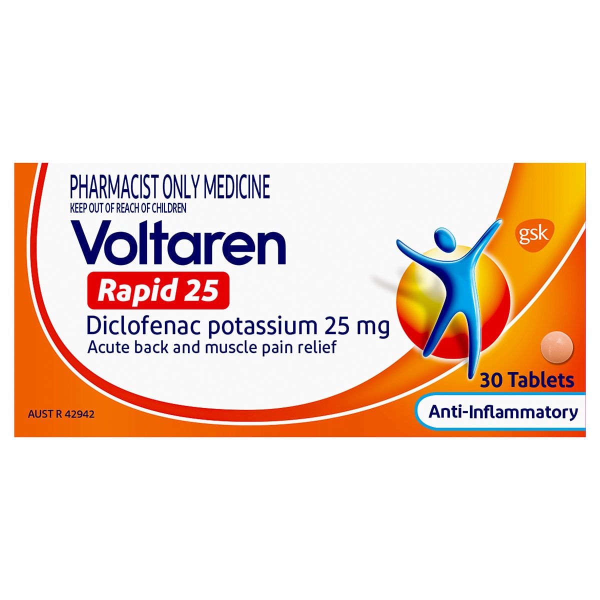 Voltaren Rapid Diclofenac (25mg) 30 Tablets