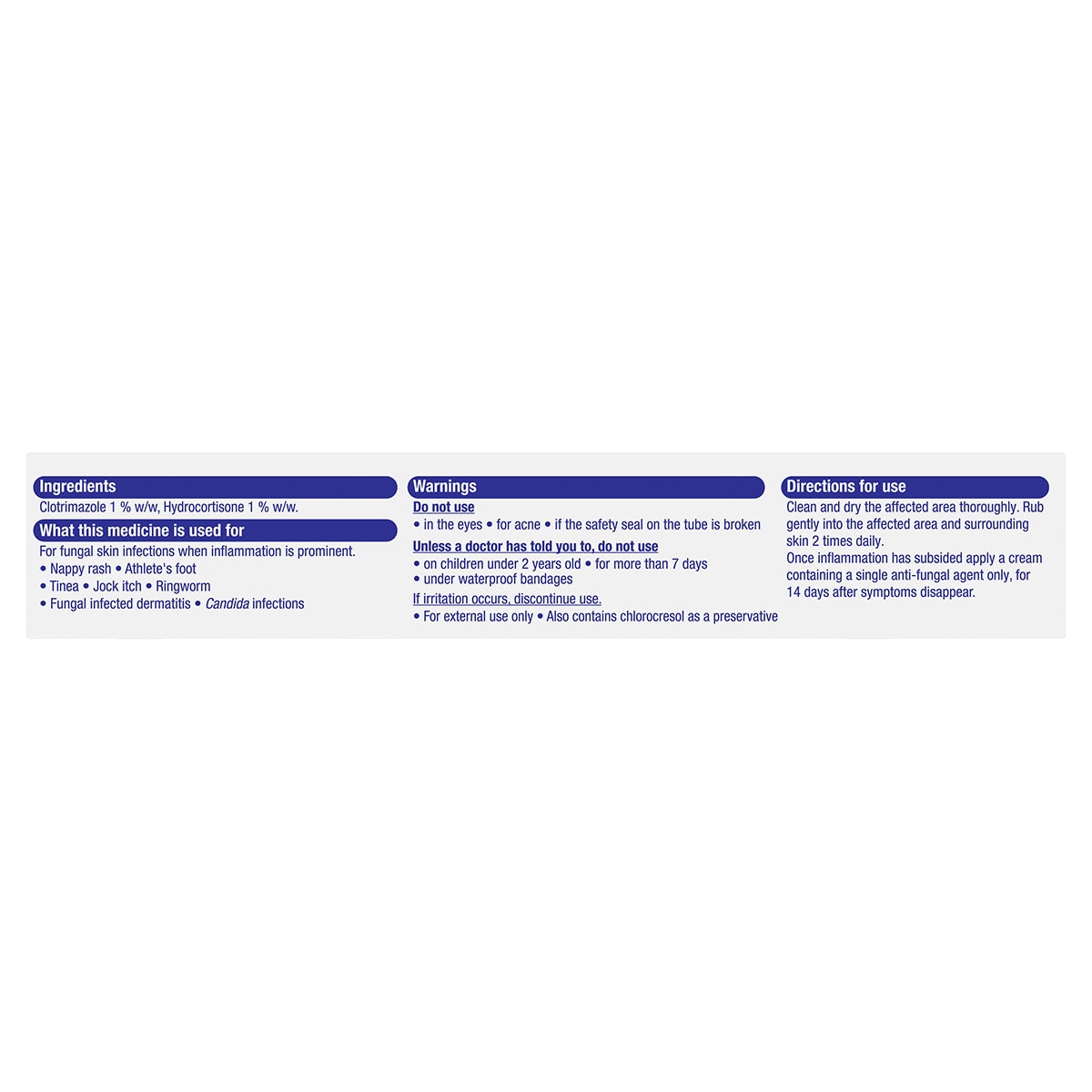 Hydrozole Clotrimazole (1%) Hydrocortisone (1%) Cream 30g