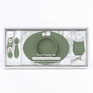 Ezpz Tiny First Foods Set Olive