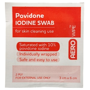 Aerowipe Povidone Iodine Swab Single