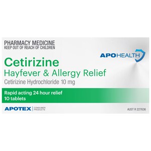 APOHEALTH Cetirizine Hayfever & Allergy Relief 10 Tablets