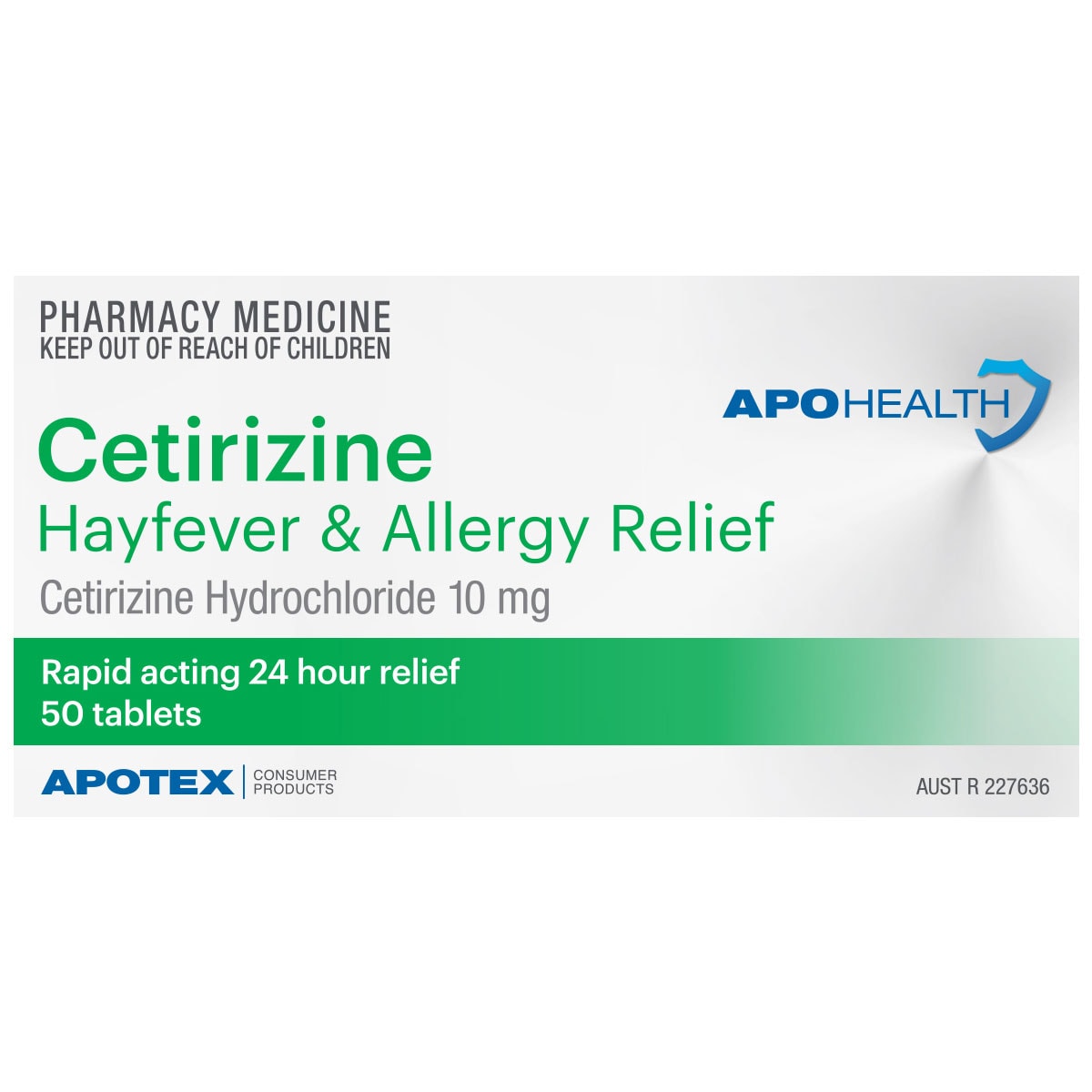 APOHEALTH Cetirizine Hayfever & Allergy Relief 50 Tablets
