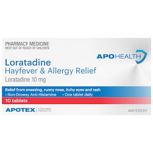 APOHEALTH Loratadine Hayfever & Allergy Relief 10 Tablets