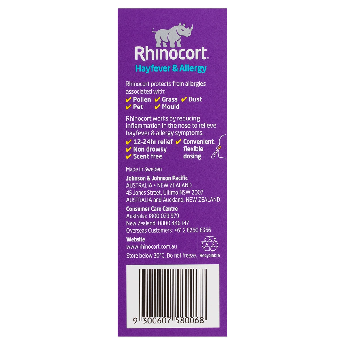 Rhinocort Hayfever & Allergy Original Nasal Spray 120 Sprays