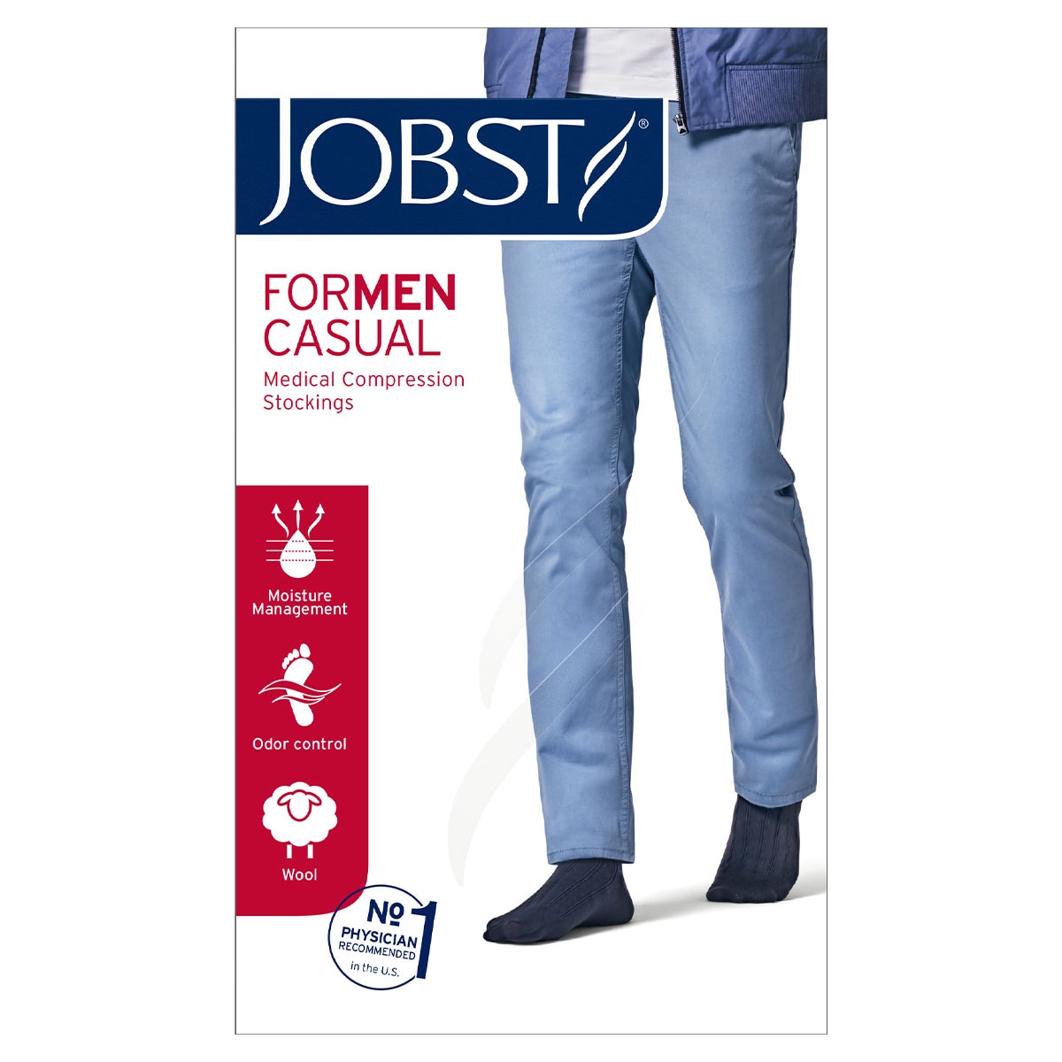 Jobst for Men Casual Compression Socks 20-30 mmHg Khaki XL