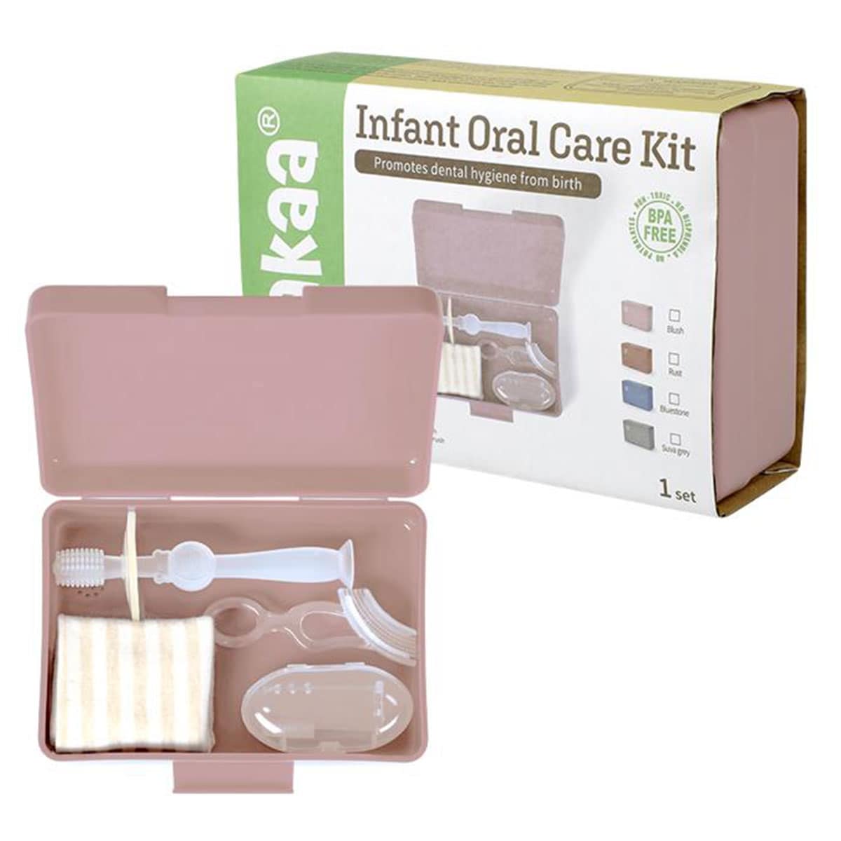 Haakaa Infant Oral Care Set Blush