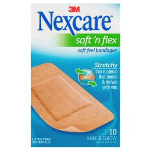 Nexcare Soft 'N Flex Strips Large 10 Pack