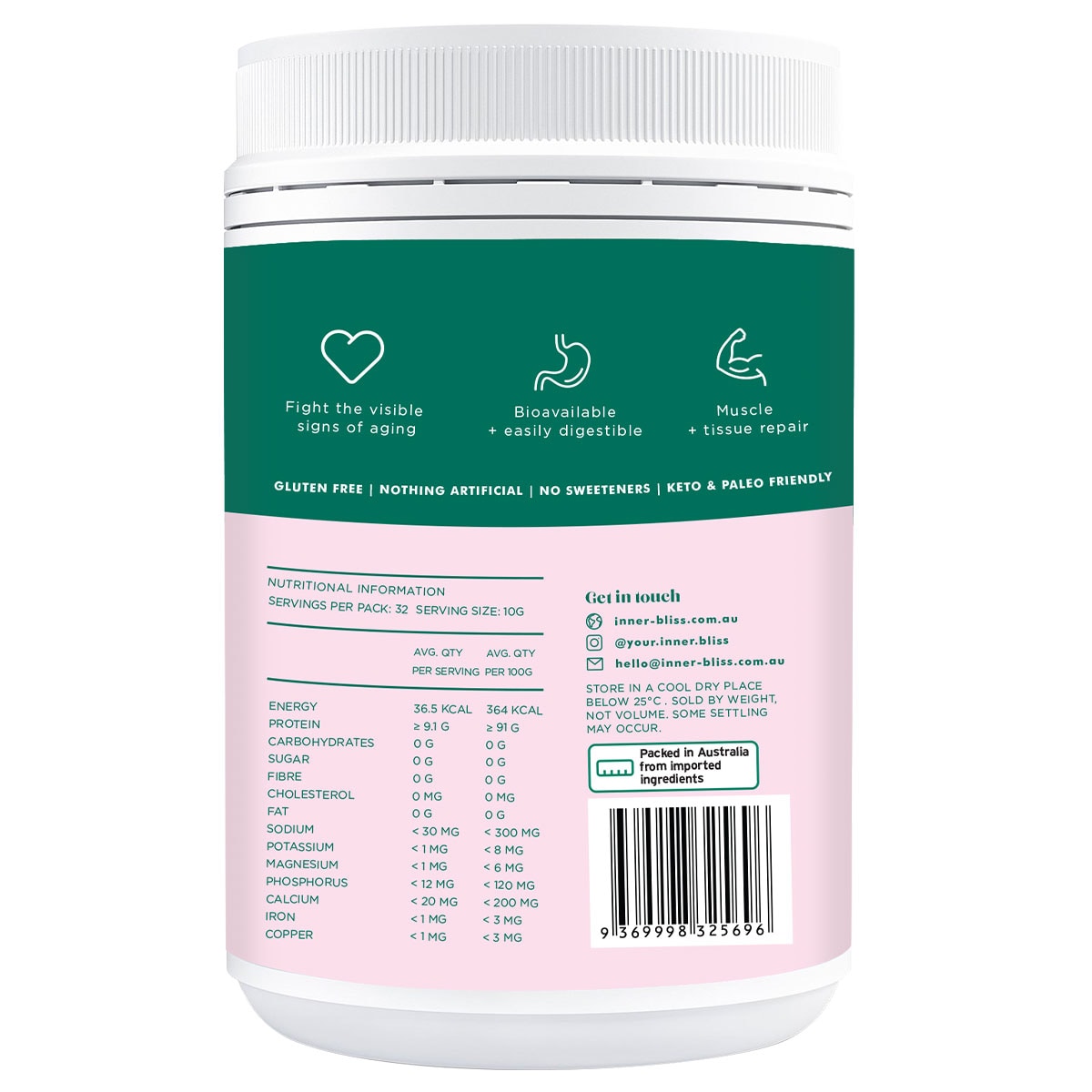 Inner Bliss Pure Bliss Collagen 320G