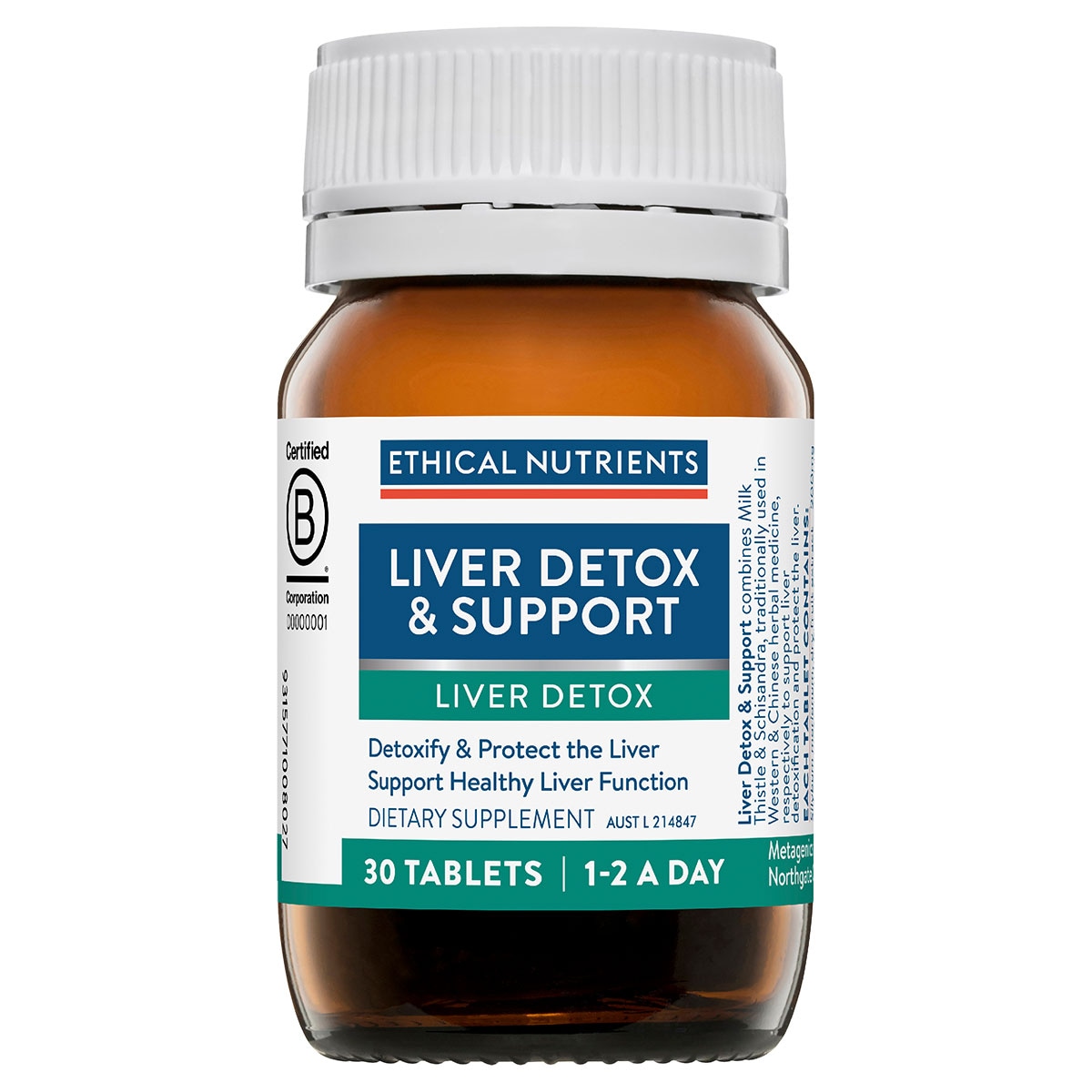 Ethical Nutrients Liver Detox & Support 30 Tablets