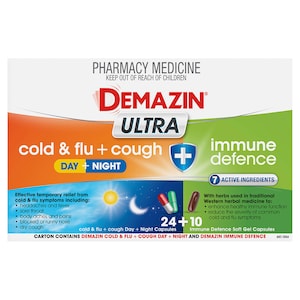 Demazin Ultra Cough Cold and Flu + Immune Defence 34 Tablets