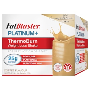 Naturopathica Fatblaster Platinum+ Thermoburn Weight Loss Shake Coffee 14 Sachets X 50G