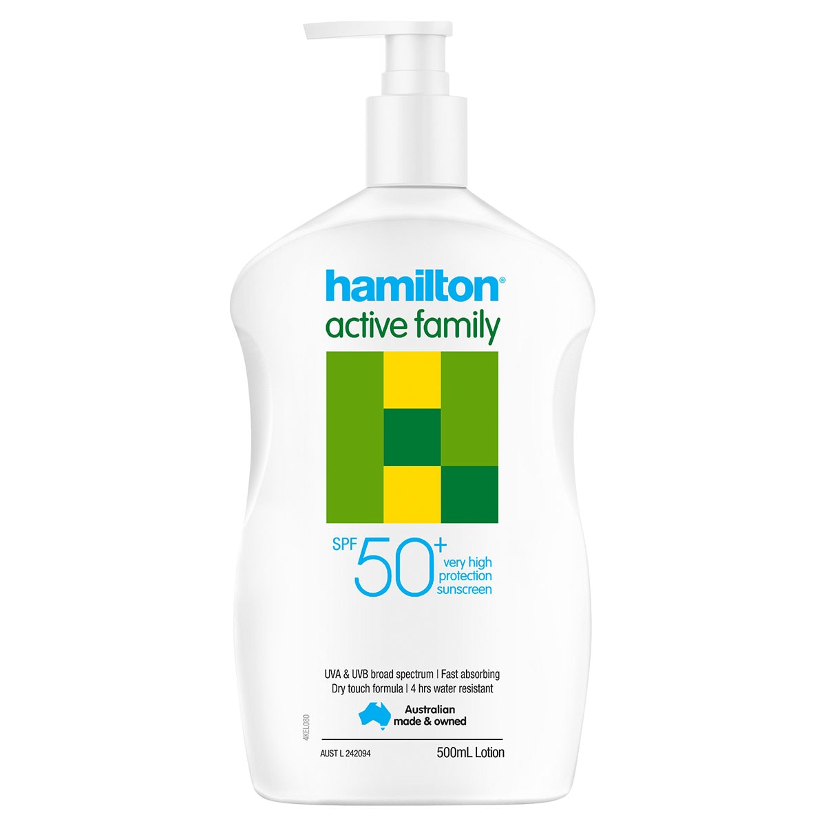 Hamilton Sunscreen Active Family Spf50 500Ml