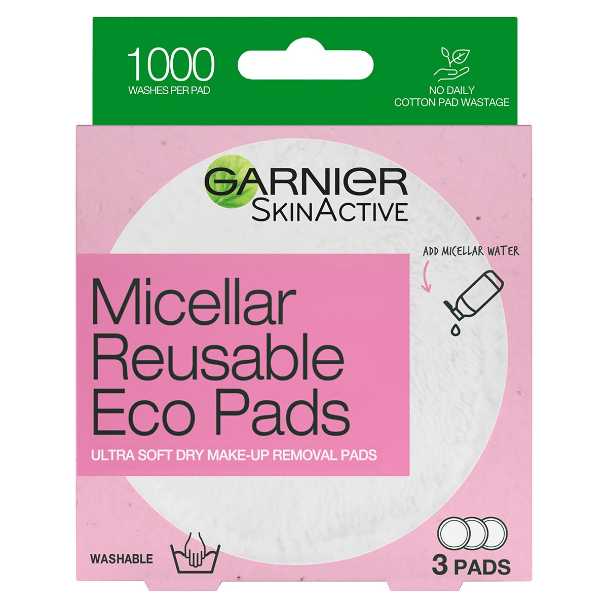 Garnier Micellar Reusable Eco Pads 3 Pack