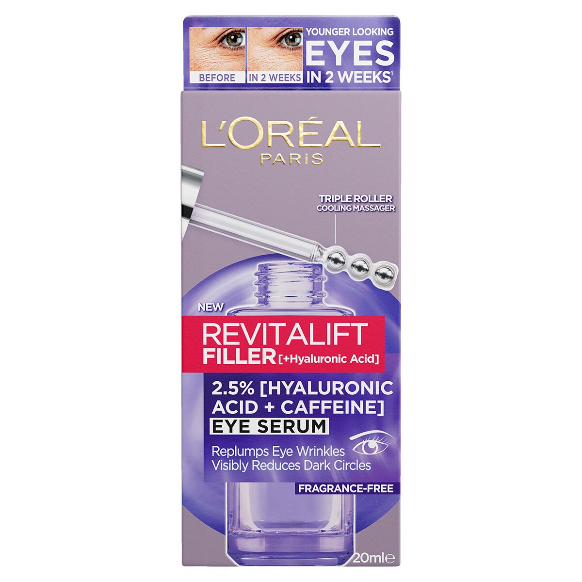 L'Oreal Revitalift Filler + Hyaluronic Acid Eye Serum 20Ml