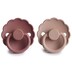 Frigg 6-18 Months Daisy Pacifier Blush/Woodchuck 2 Pack