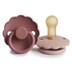 FRIGG 6-18 Months Daisy Pacifier Blush/Woodchuck 2 Pack