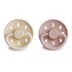 Frigg 0-6 Months Moon Phase Pacifier Blush/Cream 2 Pack