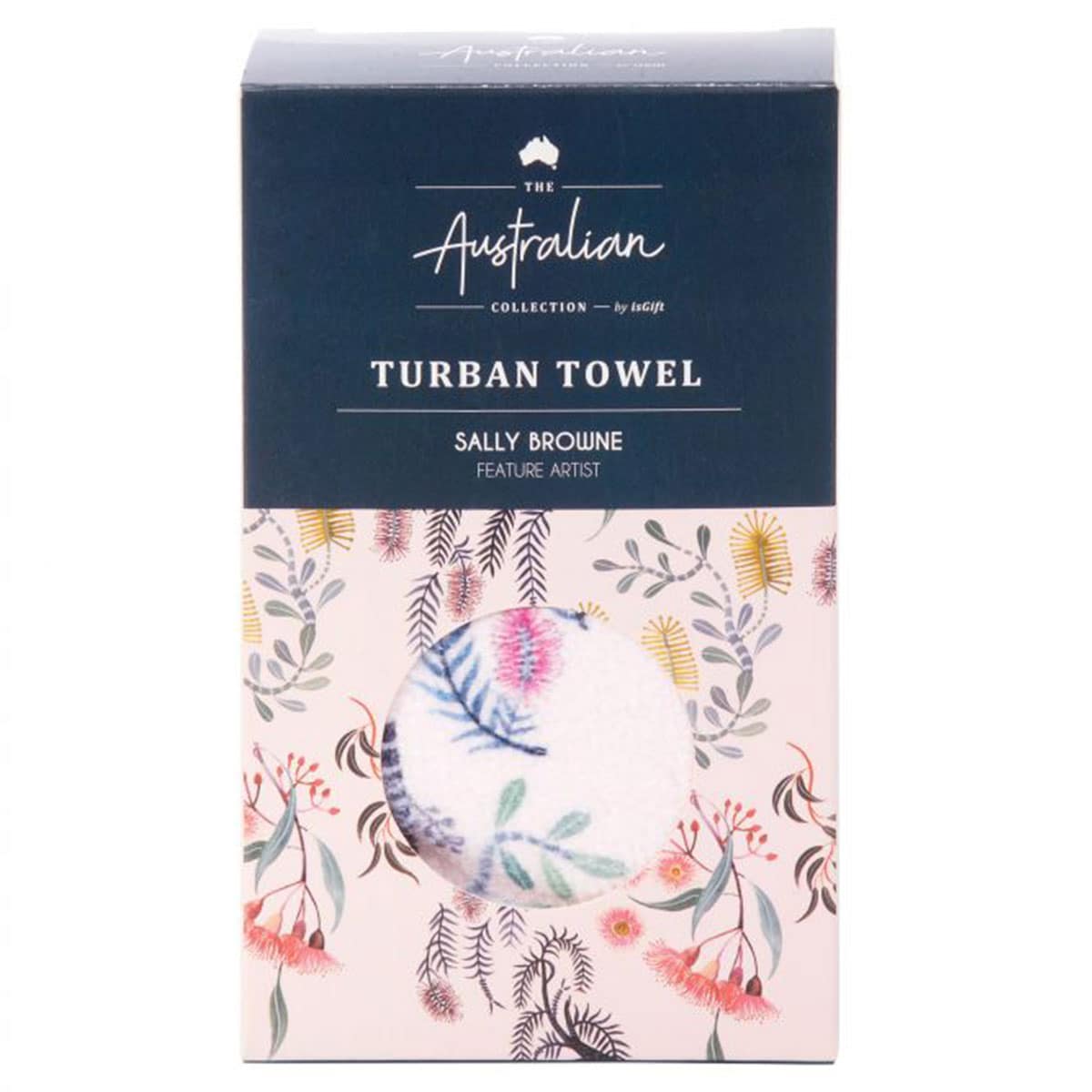 The Australian Collection Turban Hair Towel (Botanical Design Selected At Random)