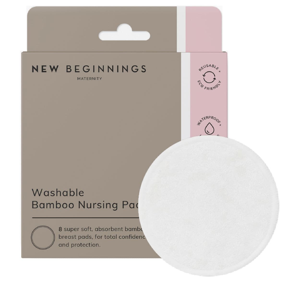 New Beginnings Washable Bamboo Breast Pads 8 Pack