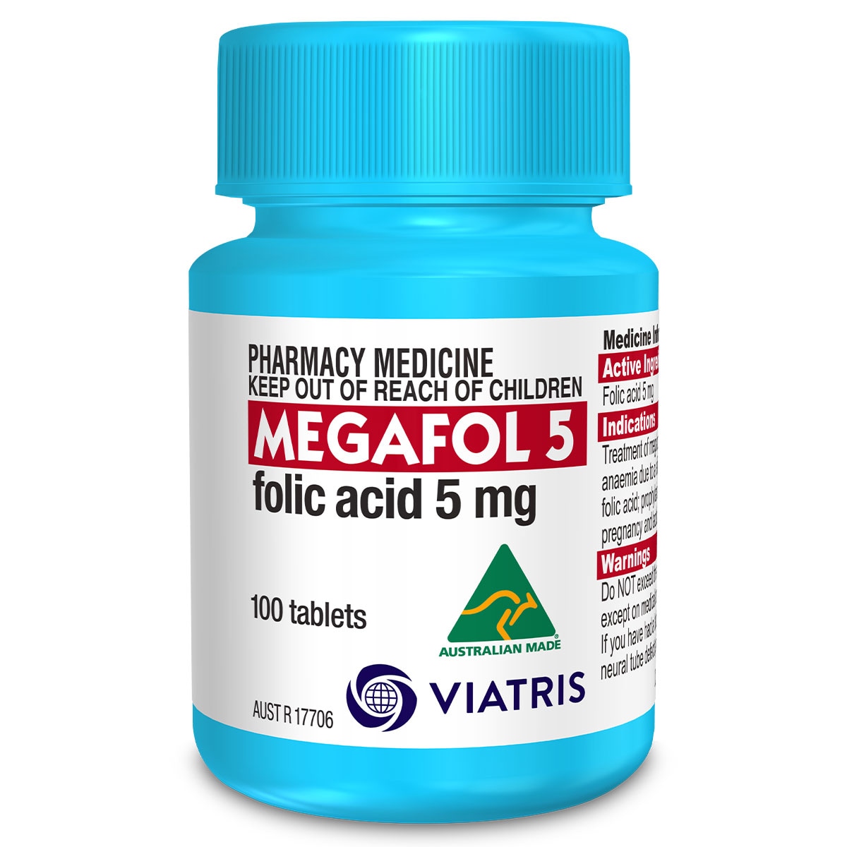 Megafol 5 Folic Acid (5mg) 100 Tablets