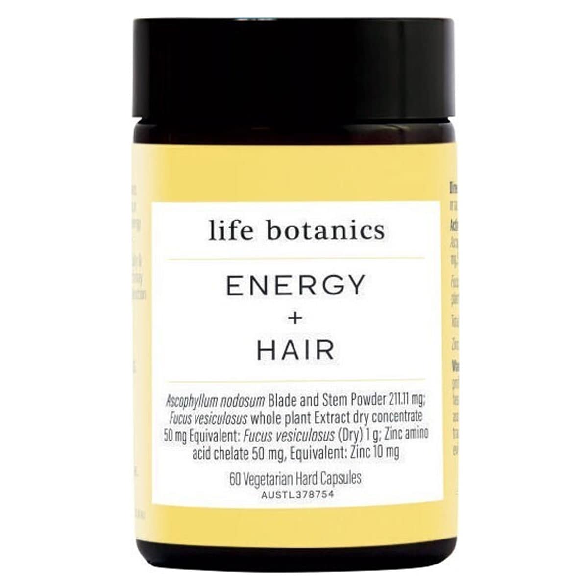 Life Botanics Energy + Hair 60 Capsules