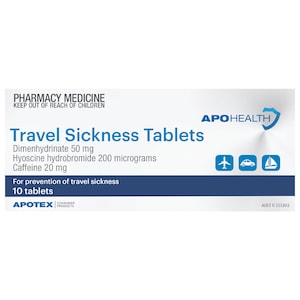 APOHEALTH Travel Sickness Tablets 10 Tablets