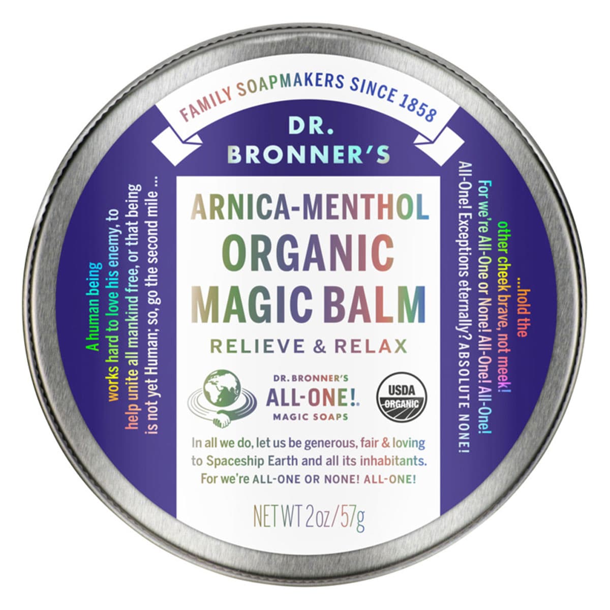 Dr Bronners Arnica Menthol Organic Magic Balm 57G