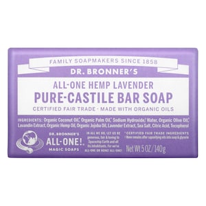 Dr Bronners Pure Castile Bar Soap Lavender 140G