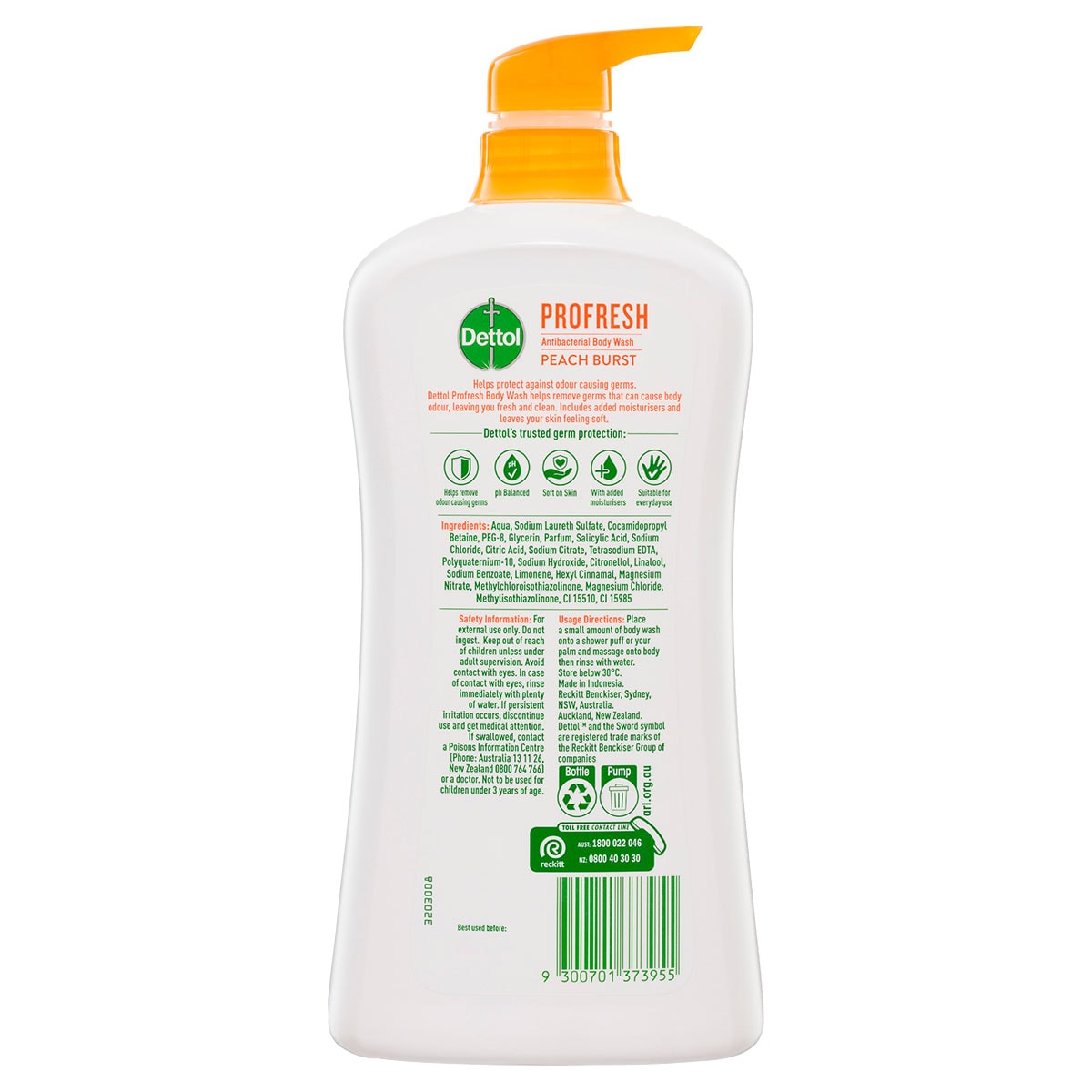 Dettol Profresh Shower Gel Peach Burst 950Ml