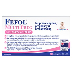 Fefol Multi-Preg With Omega-3 & Iodine 60 Capsules