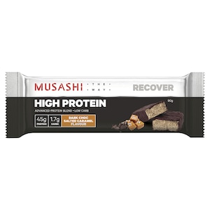 Musashi Recover High Protein Bar Dark Choc Salted Caramel 90G