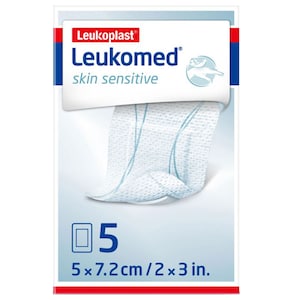 Leukoplast Leukomed Skin Sensitive Sterile 5Cm X 7.2Cm 5 Pack