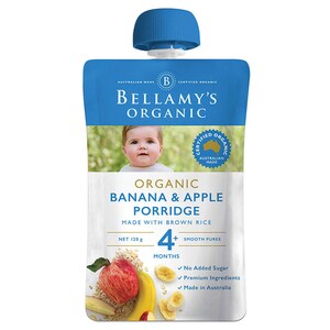 Bellamys Organic Banana & Apple Porridge 120g