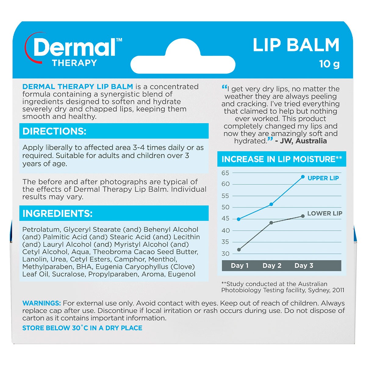 Dermal Therapy Lip Balm Original 10g