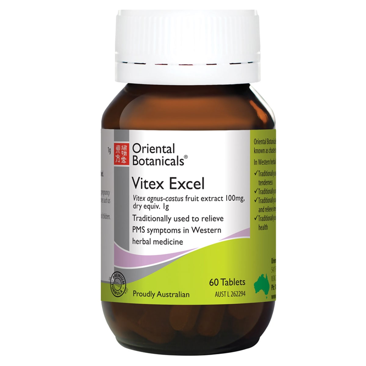 Oriental Botanicals Vitex Excel 60 Tablets