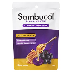 Sambucol Soothing Relief Throat Lozenges 16 Pack