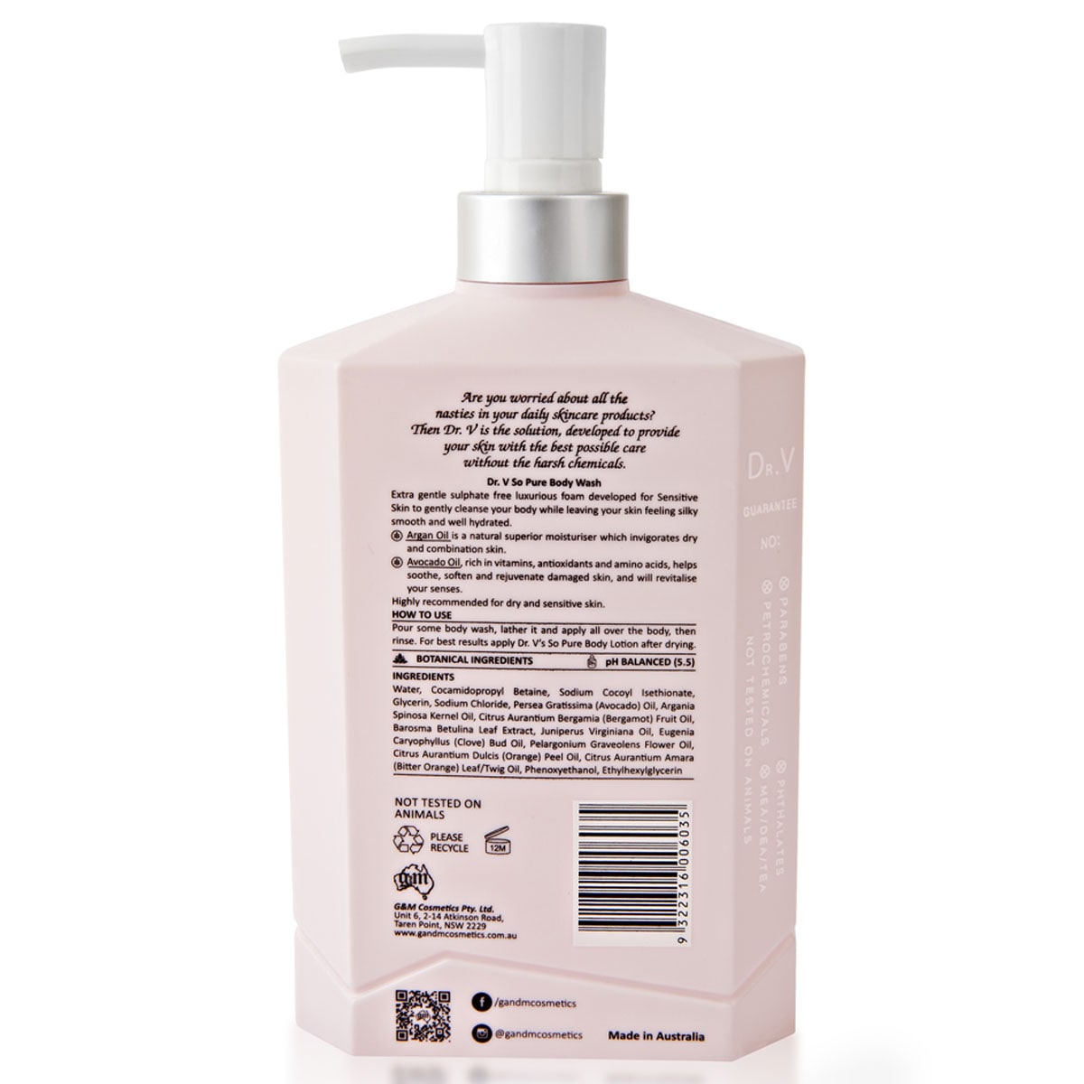 Dr V So Pure Extra Gentle Body Wash 750Ml