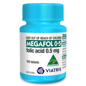 Megafol Folic Acid (0.5Mg) 100 Tablets