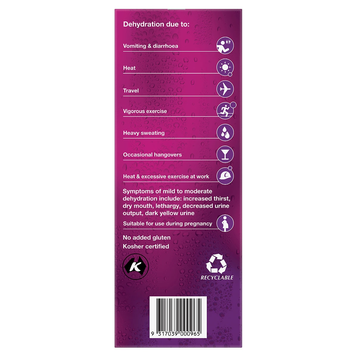 Hydralyte Apple Blackcurrant Flavour Electrolyte Ice Blocks 16 Pack