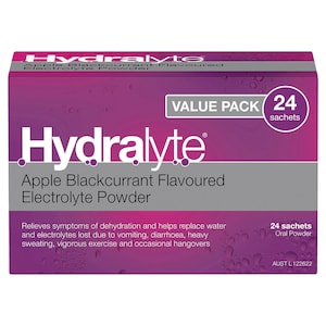 Hydralyte Electrolyte Powder Apple Blackcurrant 24 Sachets