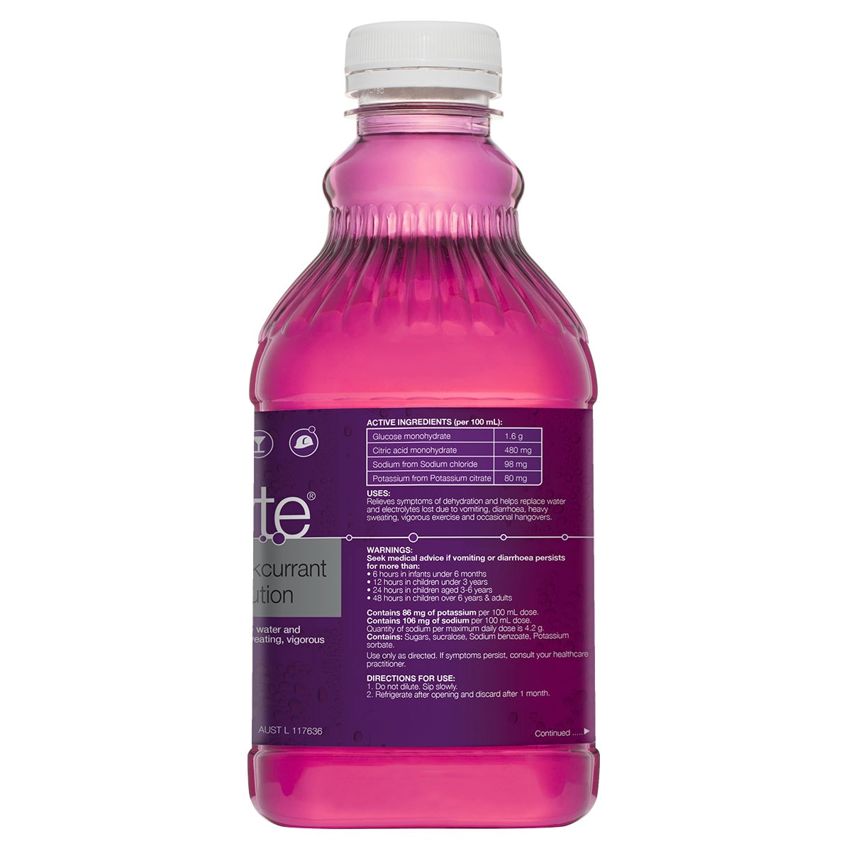 Hydralyte Ready To Use Electrolyte Solution Apple Blackcurrant 1 Litre