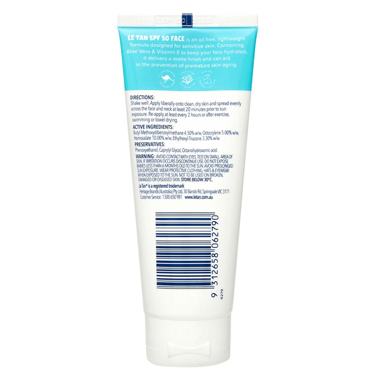 Le Tan Spf50+ Face Sensitive Sunscreen 70Ml