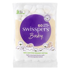 Swisspers Baby Organic Cotton Balls 60 Pack