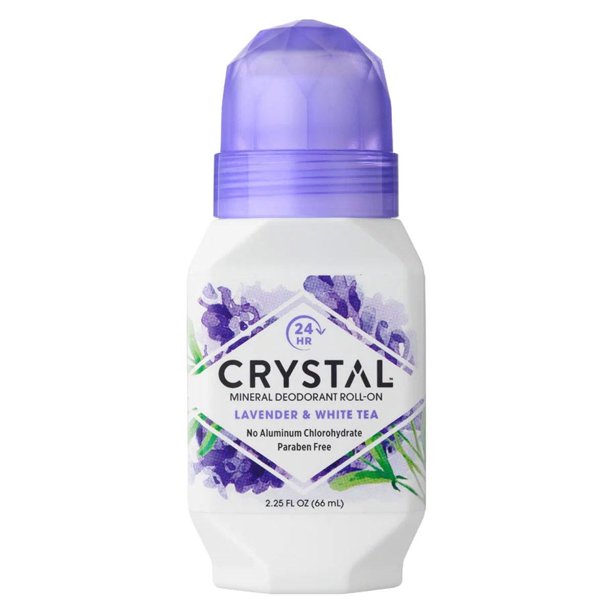 Crystal Mineral Deodorant Roll-On Lavender & White Tea 66Ml