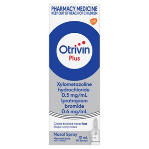 Otrivin Plus Adult Nasal Spray 10ml