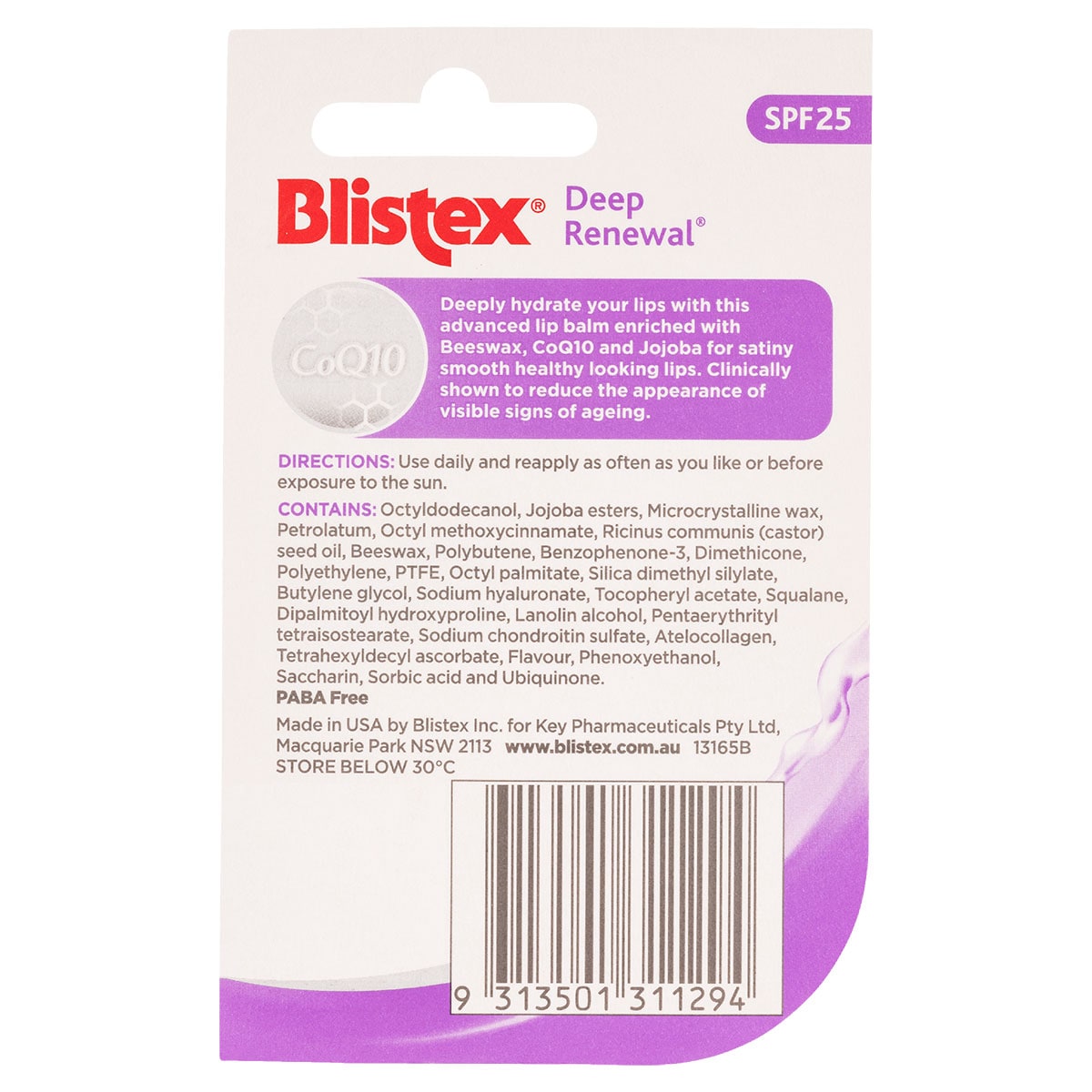 Blistex Deep Renewal Lip Balm Spf25 3.7G