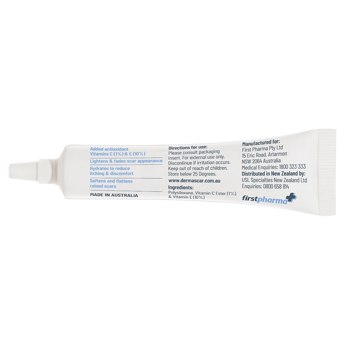 Dermascar Silicone Scar Reduction Gel Platinum C&E 15G