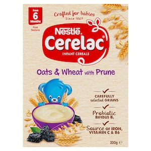 Cerelac Cereal Oat & Wheat with Prune 6 Months+ 200g