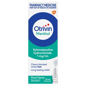 Otrivin Adult Nasal Spray Menthol Measured Dose 10ml